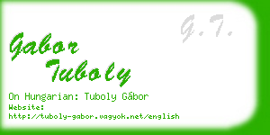 gabor tuboly business card